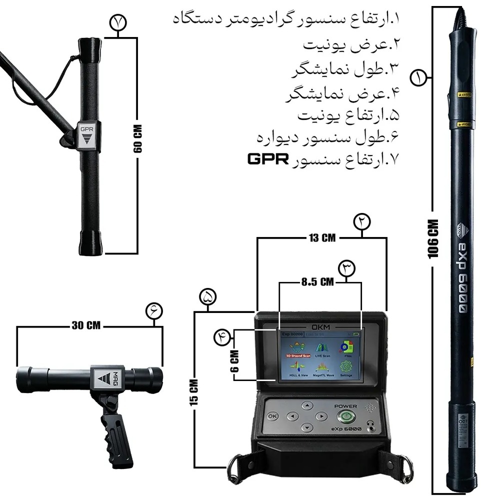 گنجیاب و فلزیاب نوع اسکنر مغناطیس سنج EXP6000